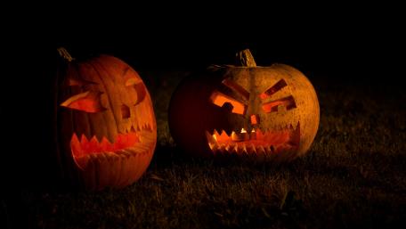 Pumpkin lanterns wallpaper
