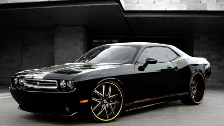 Black Dodge Challenger wallpaper