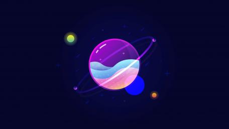Planets - Abstract art wallpaper
