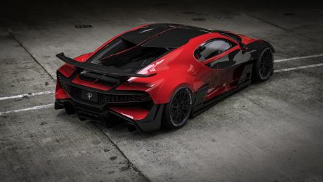 Red and black Bugatti Divo 2018 wallpaper