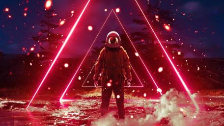 Vaporwave astronaut wallpaper