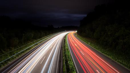 Highway traffic light trails - Long Exposure Photography wallpaper