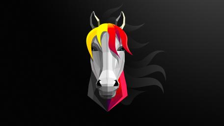 Horse minimal art wallpaper