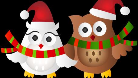 Christmas owls wallpaper