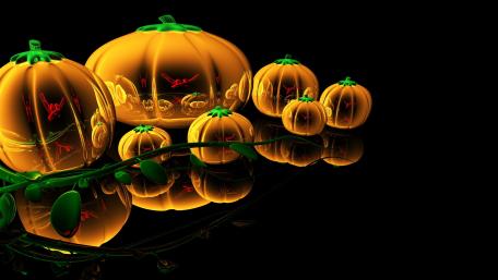 Glass pumpkins wallpaper