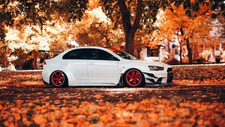 Autumn Sports Car Elegance wallpaper