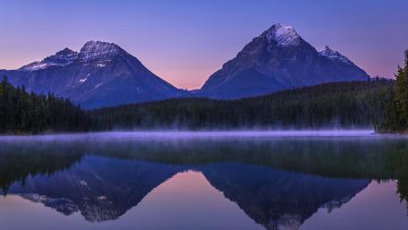 Mountain Reflections at Twilight wallpaper