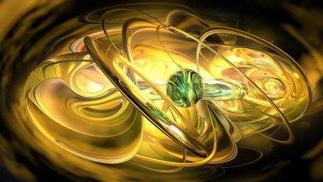 3D Emerald green ball wallpaper