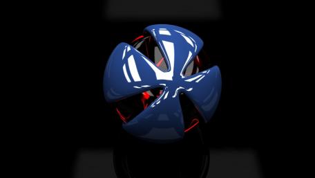 3D blue ball wallpaper