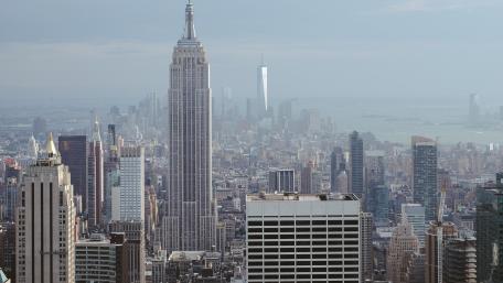 Empire State Building on a Foggy Day wallpaper
