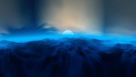 Mystical Blue Horizon Magic wallpaper