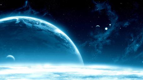 Ethereal Blue Planet wallpaper