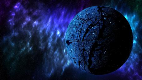 Blue alien planet wallpaper