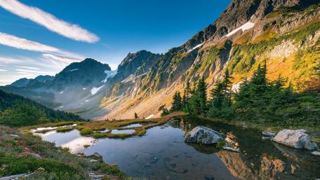 Sunrise at the Cascade Pass (North Cascades National Park) wallpaper