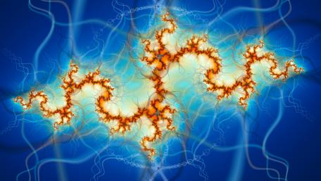 Blue fractal wallpaper