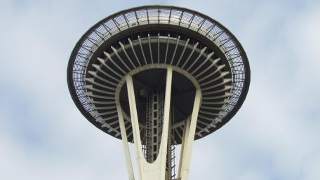Looking Up at the Space Needle wallpaper