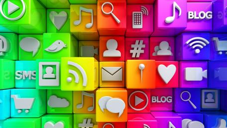 Social icons wallpaper