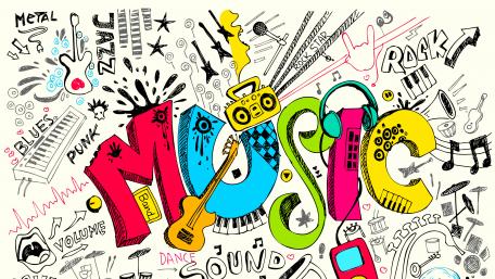 Music drawing wallpaper