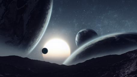 Celestial Harmony in the Endless Universe wallpaper