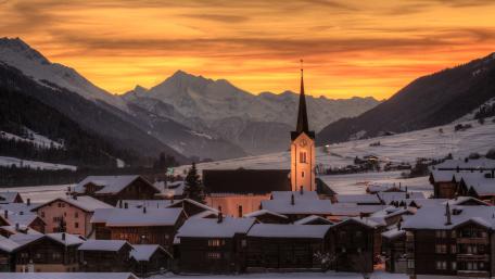 Ulrichen in winter (Switzerland) wallpaper