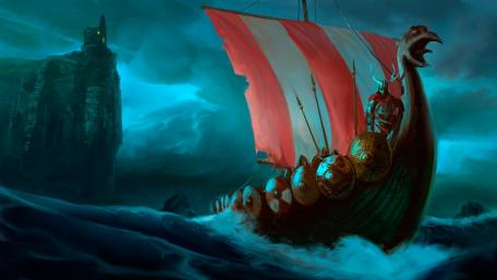 Viking drakkar wallpaper