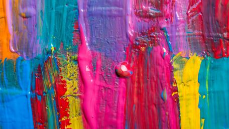 Multicolor abstract painting wallpaper