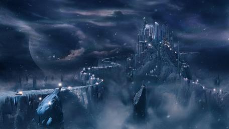 Fantasy castle wallpaper