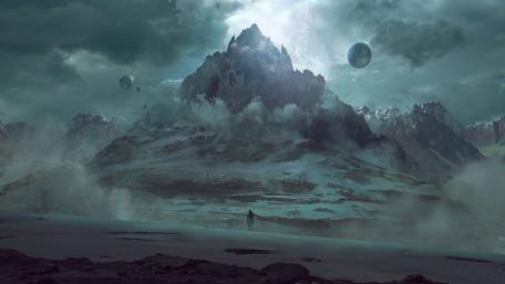 Winter Wonderland of a Futuristic Realm wallpaper