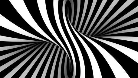 Vasarely style black and white optical illusion wallpaper