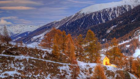 Winter landscape wallpaper