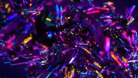 Glowing crystals wallpaper