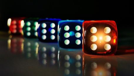 Transparent dices wallpaper