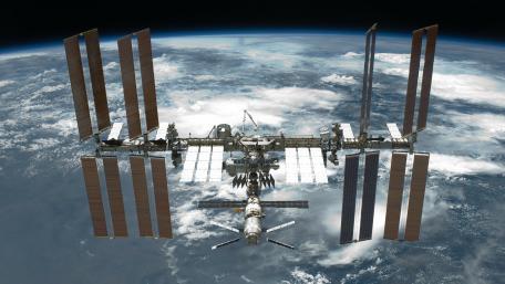 Earth and ISS wallpaper