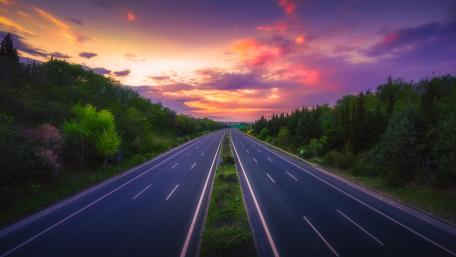 Empty highway wallpaper