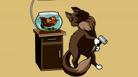 Caught in the Act Cat Mischief in Toon Town wallpaper