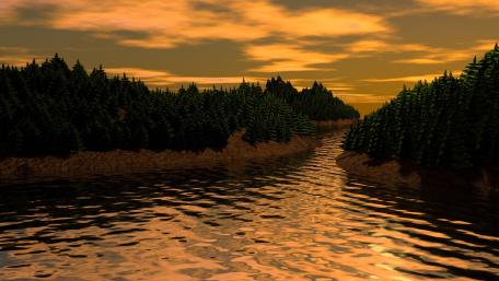 3D Digital landscape wallpaper