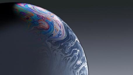 Planetary Swirls in Grey Hue wallpaper