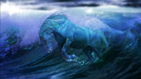 Sea horse - Fantasy art wallpaper