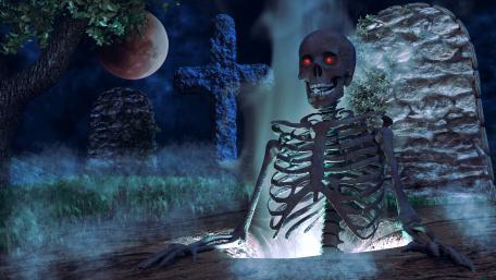 Creepy skeleton wallpaper
