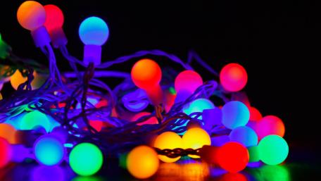 Colorful christmas lights wallpaper