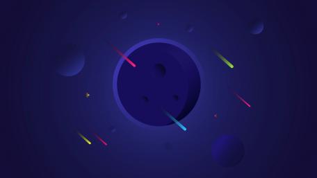 Shooting stars minimal art wallpaper