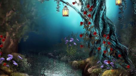 Fantasy forest wallpaper
