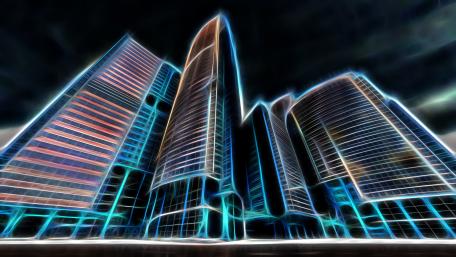 Modern architecture illustration wallpaper