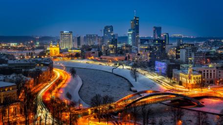 Vilnius skyline wallpaper