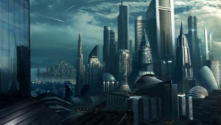 Futuristic skyscrapers wallpaper