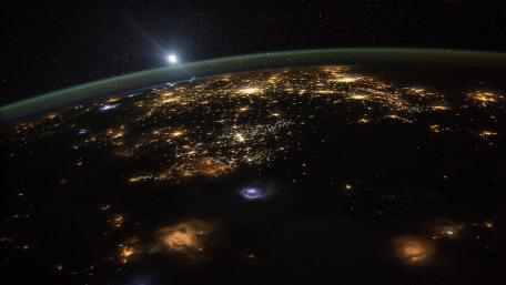 Sunrise from ISS wallpaper