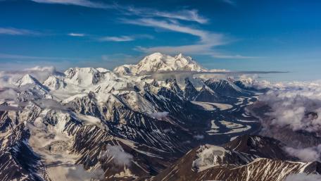 Panoramic mountain landscape wallpaper
