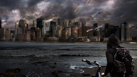 Attacked New York City wallpaper