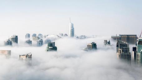 Foggy Day in Dubai wallpaper