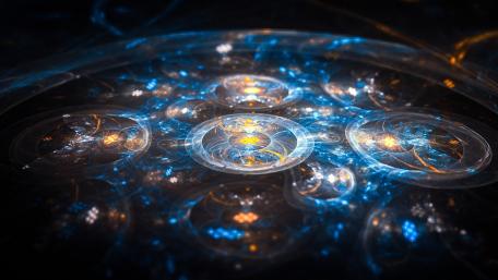 Glowing fractal wallpaper